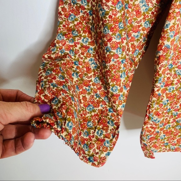 VINTAGE vsco y2k floral off the shoulder crop top - Picture 8 of 13